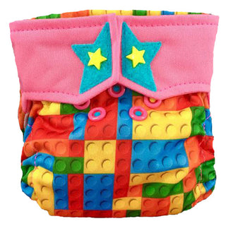 Buy blocks-pink-wings RagaBabe Newborn All-In-One Cloth Diapers