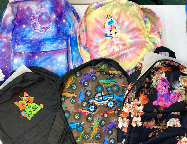 Embroidered Backpack/Diaper Bag