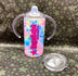 Child Size- 'PASTEL SPLATTER' insulated 12 oz SIPPY/STRAW cup