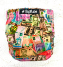 NEW PRINT OF THE DAY 'CASH' Non-Embroidered Diaper