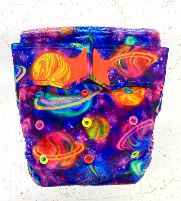 NEW PRINT OF THE DAY 'LAVA LAMP PLANETS MINKY' Non-Embroidered Diaper
