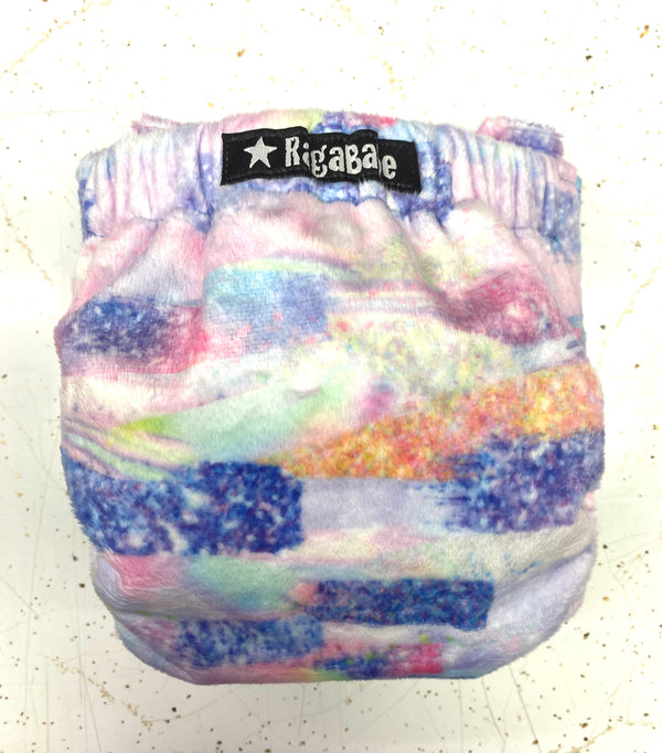 NEW PRINT OF THE DAY 'OPAL GLITTER MINKY' Non-Embroidered Diaper