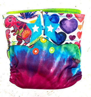 Buy hippie-tie-dye RagaBabe Newborn All-In-One Cloth Diapers