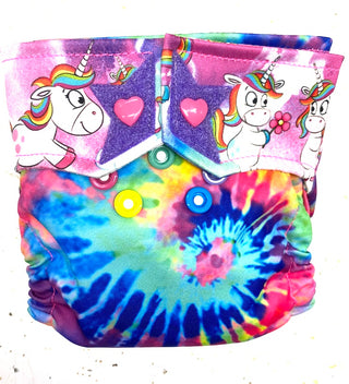 Buy unicorn-tie-dye RagaBabe Newborn All-In-One Cloth Diapers