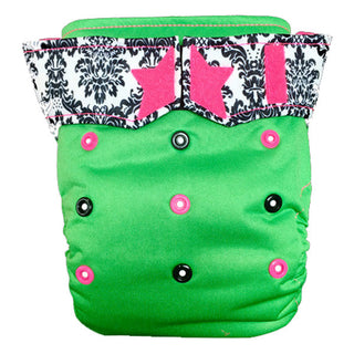 Buy kelly-green-damask-wings RagaBabe 2-Step Cloth Diapers