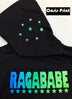ZIP-UP BLACK with Teal Galaxy Print 'RagaBabe'