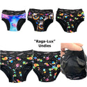 Raga-Lux undies for girls by RagaBabe come in a variety of bright prints.